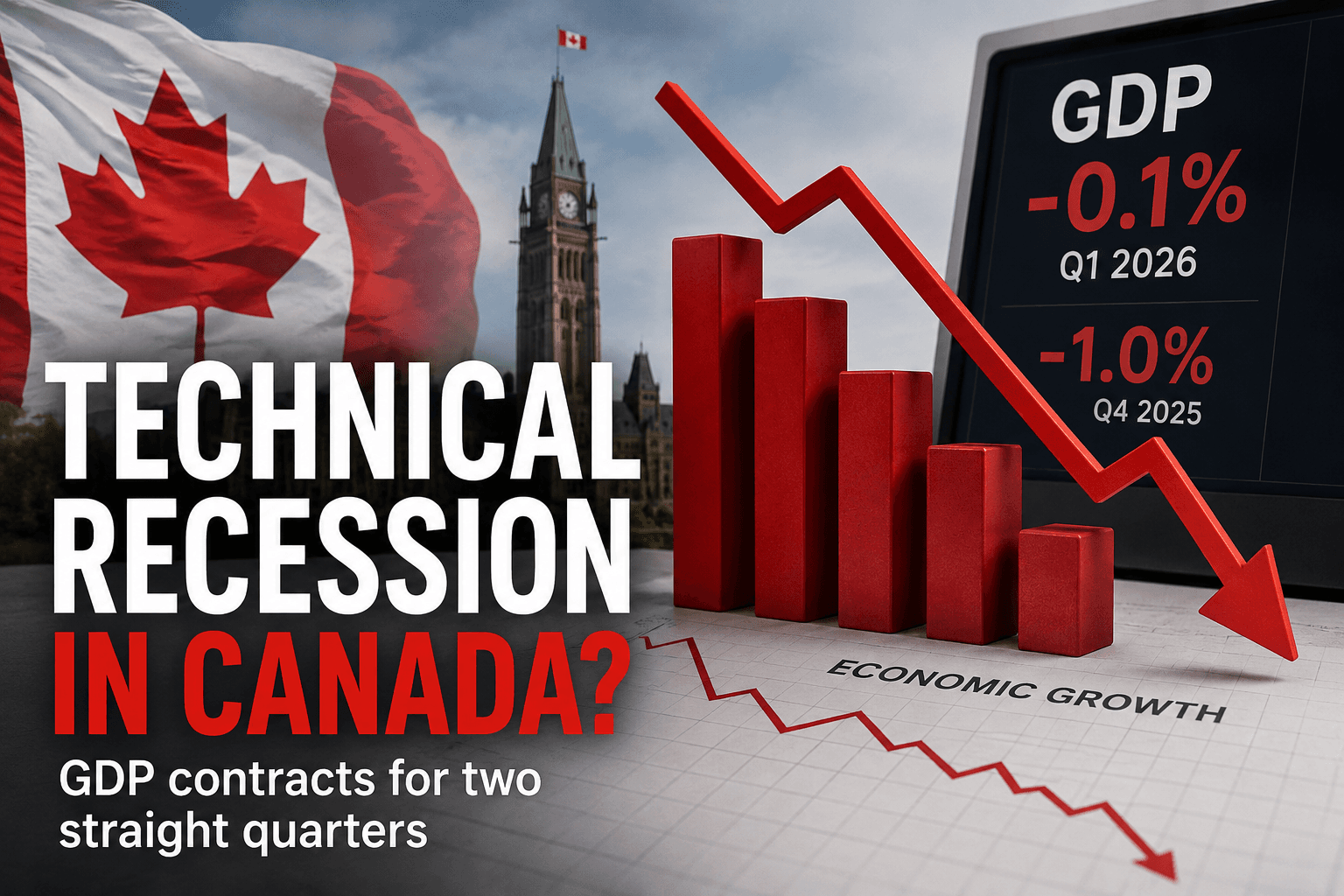 What a Technical Recession Means for Canada as GDP Contracts for Two Straight Quarters