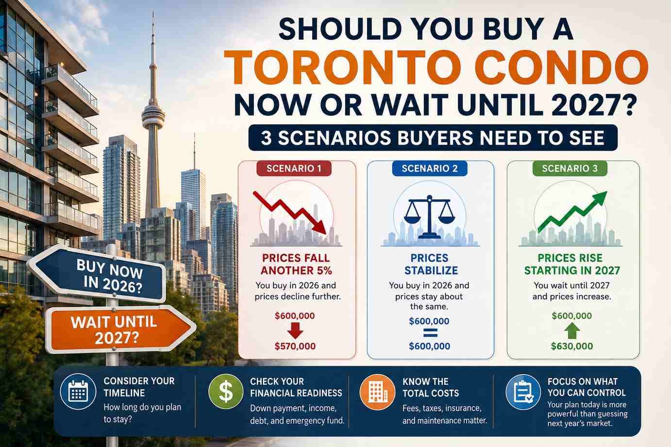Should You Buy a Toronto Condo Now or Wait Until 2027? 3 Scenarios Buyers Need to See