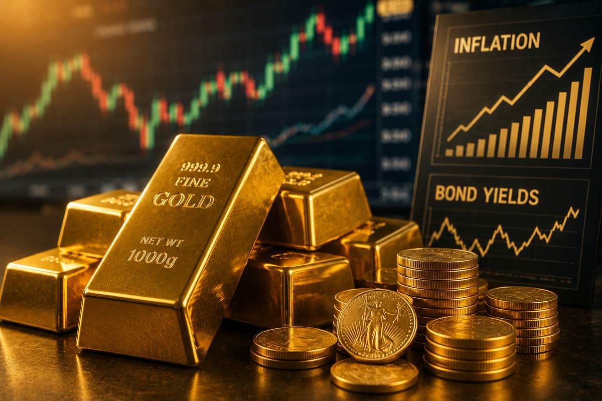 Gold Hits Three-Month High as Investors Watch Inflation and Bonds