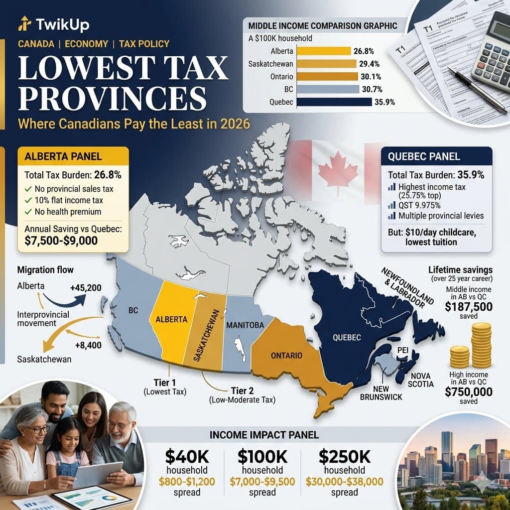 Provinces With the Lowest Tax Burden in Canada