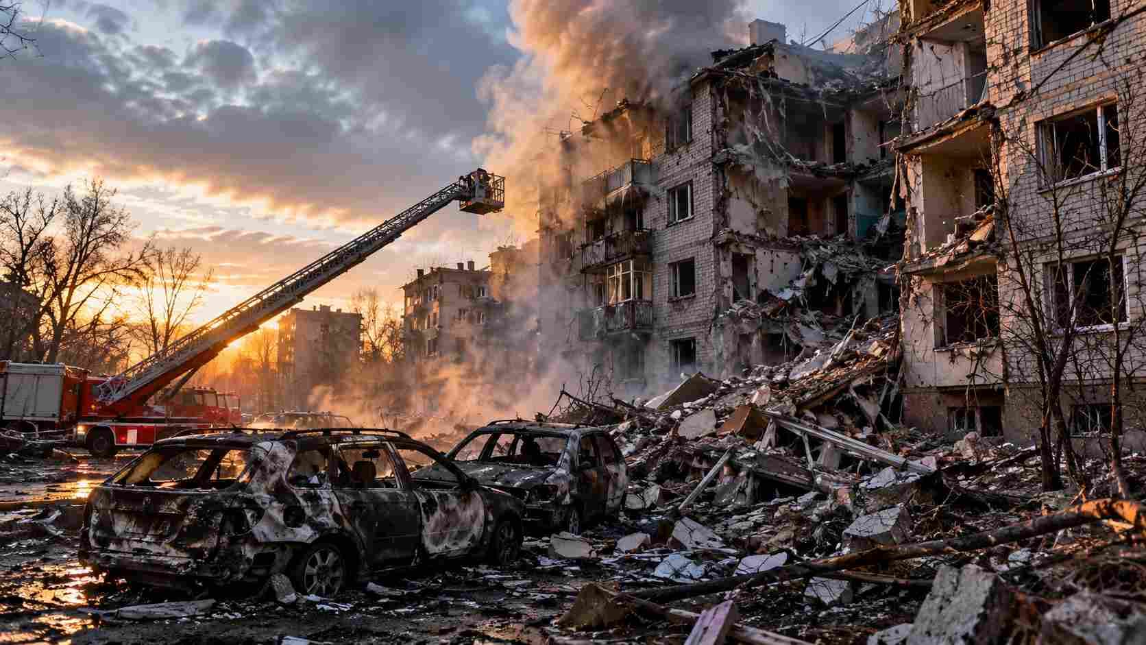 Russian Missile Strike Hits Pryluky Residential Building as Ukraine Reports Heavy Attack