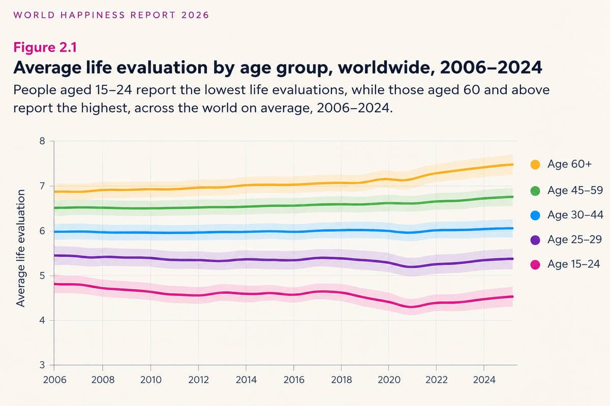 World Happiness Report Finds Declining Youth Well-Being in Canada and Other Western Countries